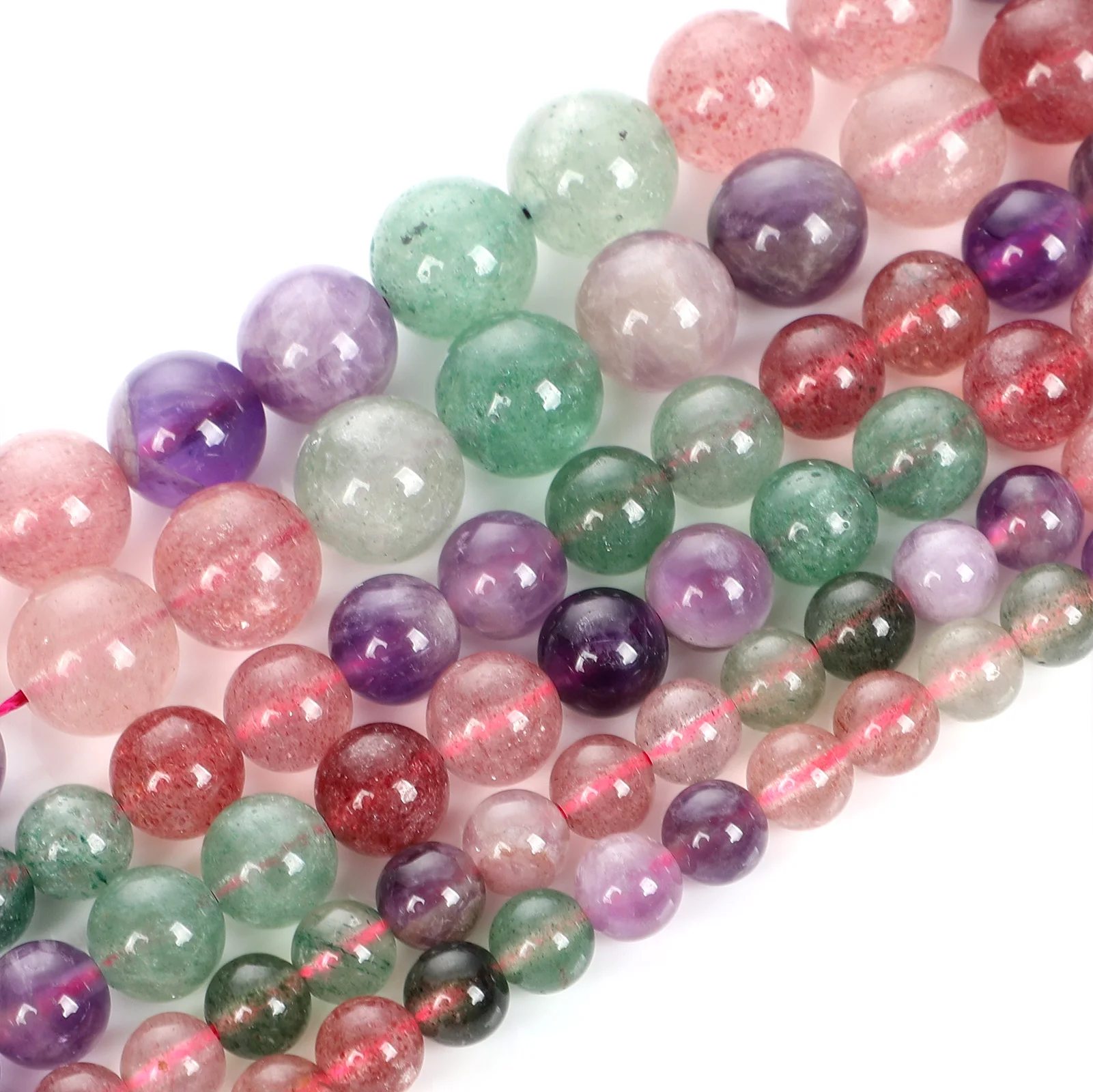 

Бусины из натурального камня, трехцветные драгоценные камни бисер для изготовления ювелирных изделий, браслетов, аксессуары «сделай сам», ...