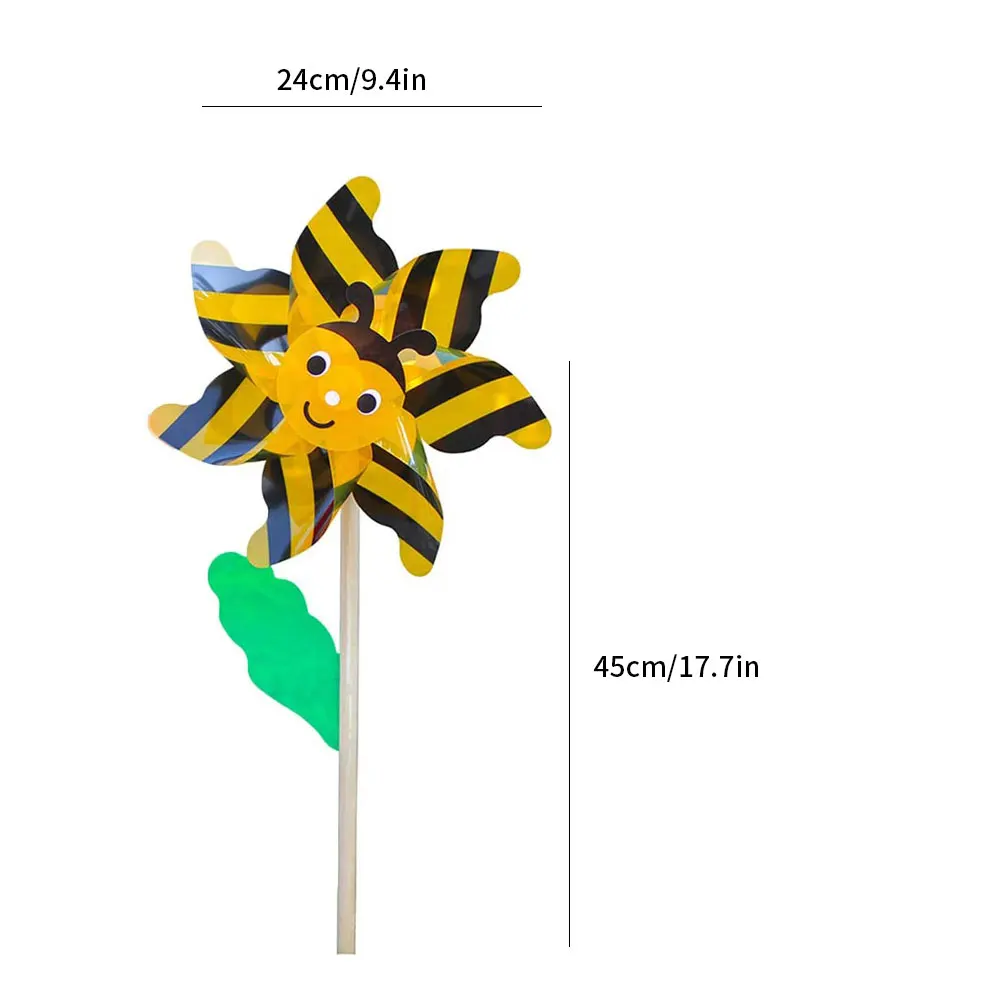 

Wood Bee Beetle Windmill Wind Spinner Pinwheels Home Garden Yard Decoration Kids Toys Colorful Windmill Ornament Cute Animals