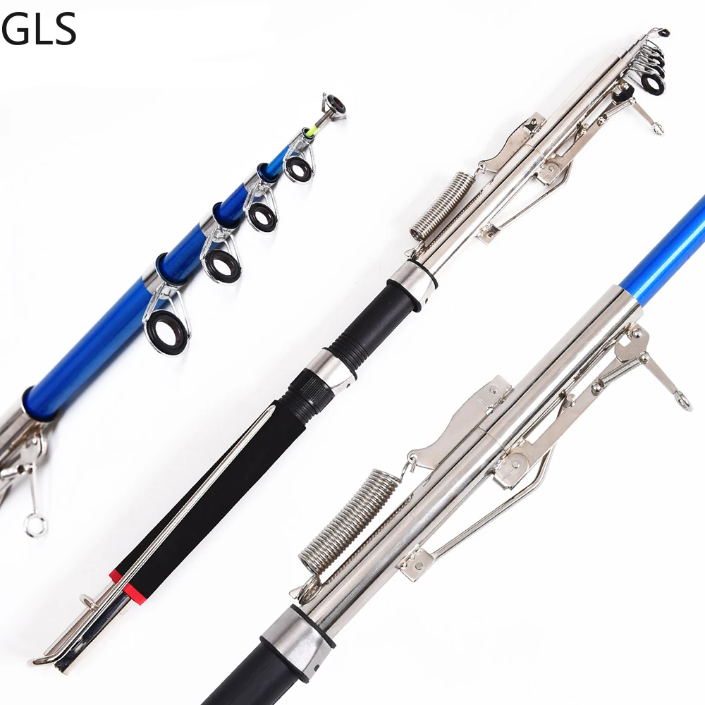 High Quality spinning telescopic Fish Pole Sea River Lake Automatic Fishing Rod Stainless Steel Upgrade Adjustable | Спорт и