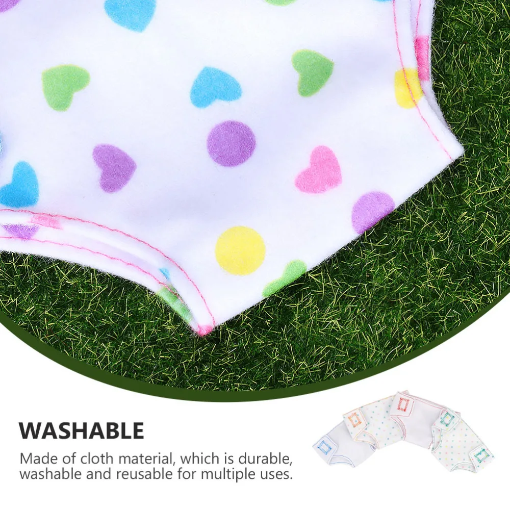 

4pcs Baby Doll Nappies Funny Dressing Game Clothes 18 Inch Doll Accessories