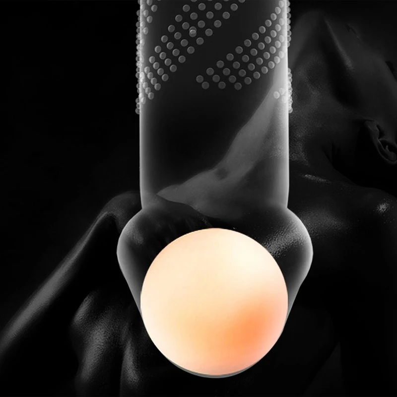 Удовольствия больше пенис экстендер презерватив с шариками рукав Для мужчин t