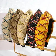 Flatfoosie – bandeau Boho d'été en paille pour femmes, tissage noué croisé fait à la main, accessoires pour cheveux, nouvelle collection 2020  (4)