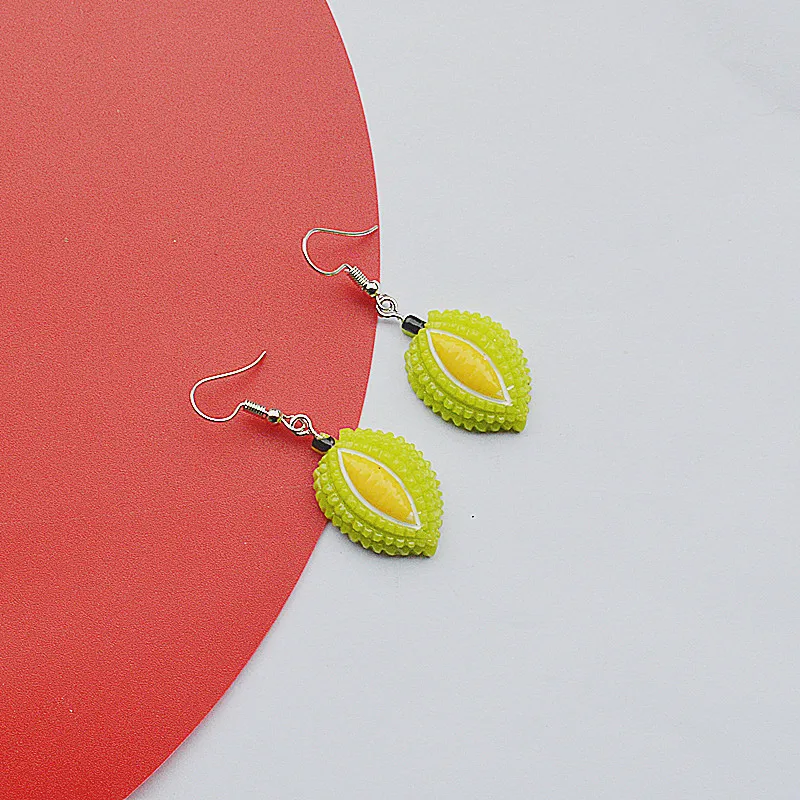 Korean Harajuku Creative Funny Emulational Fruits Eardrop Sweet Cute Temperamental Grape Mango Simple Student Earrings Gifts | Украшения и