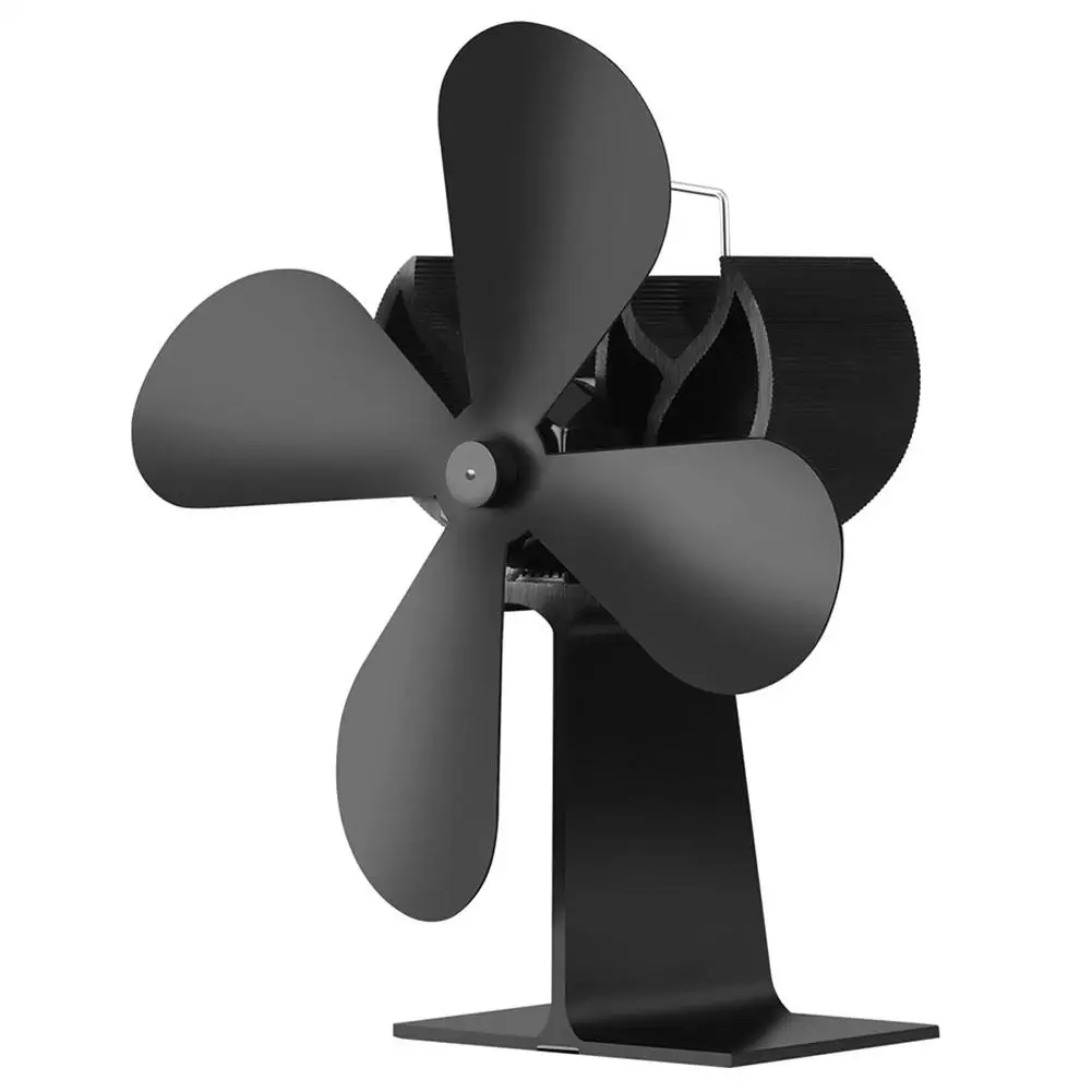 

Wall Mounte 4 Blade Heat Fireplace Fan Stove Fan Powered Stove Fan komin Wood Burner Eco Friendly Quiet Fan Heat Distribution