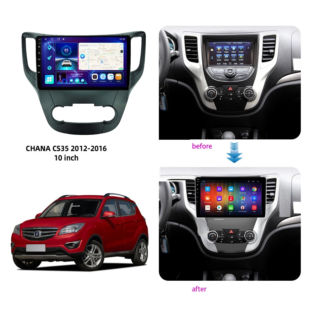 Автомобильное радио JUSTNAVI Android.10 для Chana CHANGAN CS35 2012-2016 видео мультимедийный плеер с