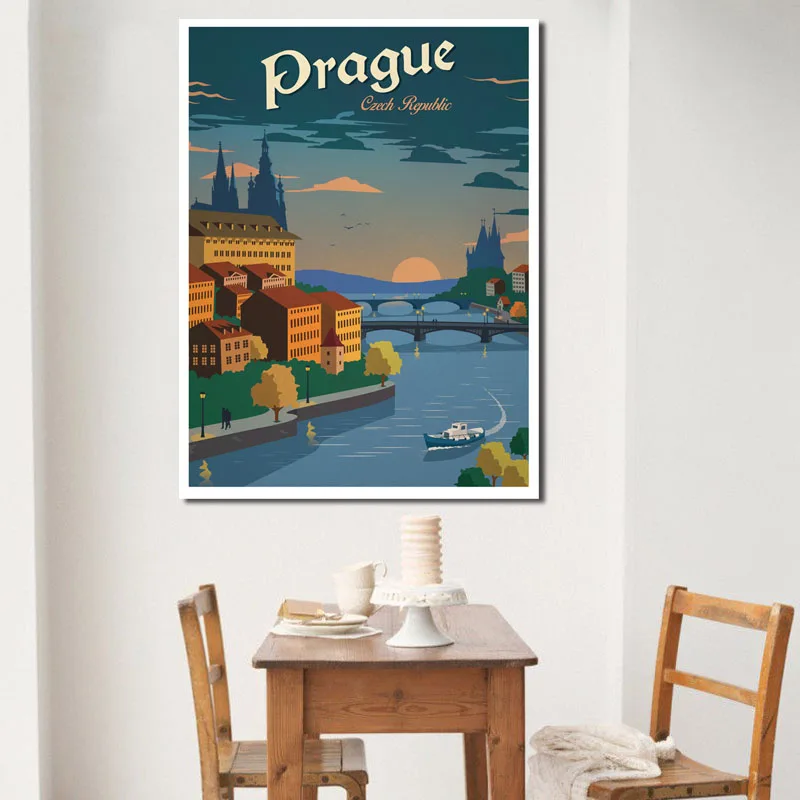 

S125 New York Netherlands Moscow London Vintage Travel Cities Landscape Art Canvas Painting Poster Decor obrazy plakat