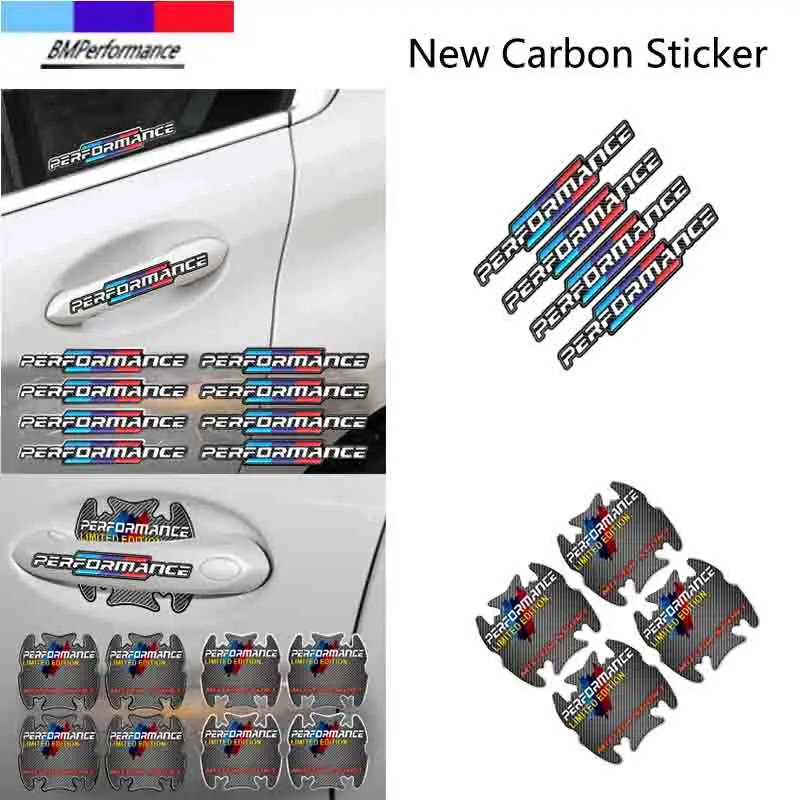 

Carbon 4pcs M Power Car Door handle Scratches Sticker For Bmw X5 E70 X6 E71 E72 G20 G30 G31 G38 G15 G32 G11 G12 G01 G02 G05 G06