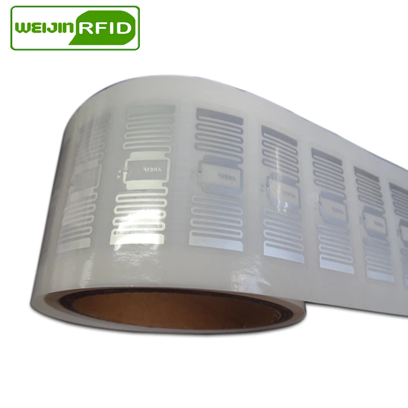 RFID наклейка UHF тег impinj MonzaR6 AR61F влажная инкрустация 915 МГц 900 868 860-960 EPCC1G2 6C умный клей
