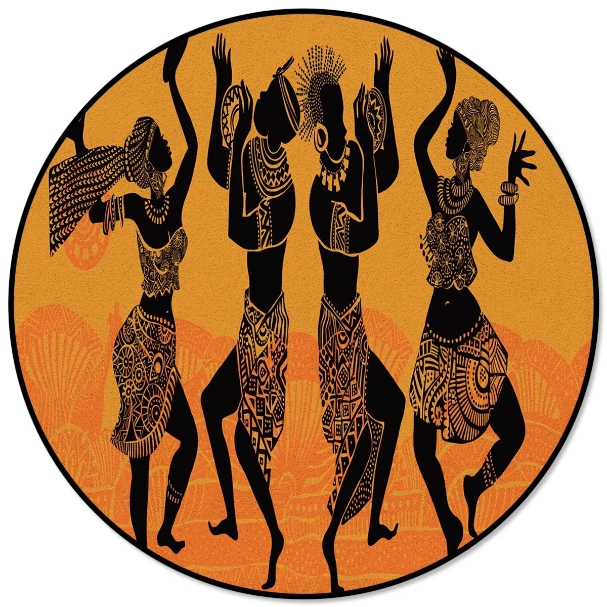 Оранжевые желтые африканские женские танцевальные коврики и ковры для дома