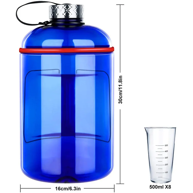 Спортивная бутылка для воды большой емкости спортзала объемом л пластиковая 1