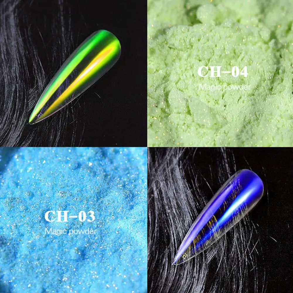 6 г ногтей зеркальный блеск порошок металлический цвет УФ гель полировка хром