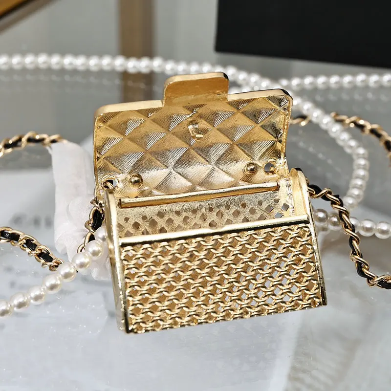 

2C Mini hollow out Dinner Bag Women Bags Brand Designer High Quality Metal Chain Shoulder Bag New Fashion Luxury Handbags