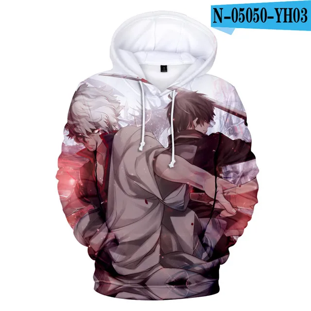 

Gintama Anime Harajuku Casual 3D Hoodies Sweatshirt Men/women Streetwear Pullover Gintama Men's Kpop Hoody Tops