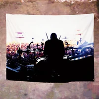 concert music festival banner rock poster wall art musical instruments flag wall hanging tapestry canvas painting home decor