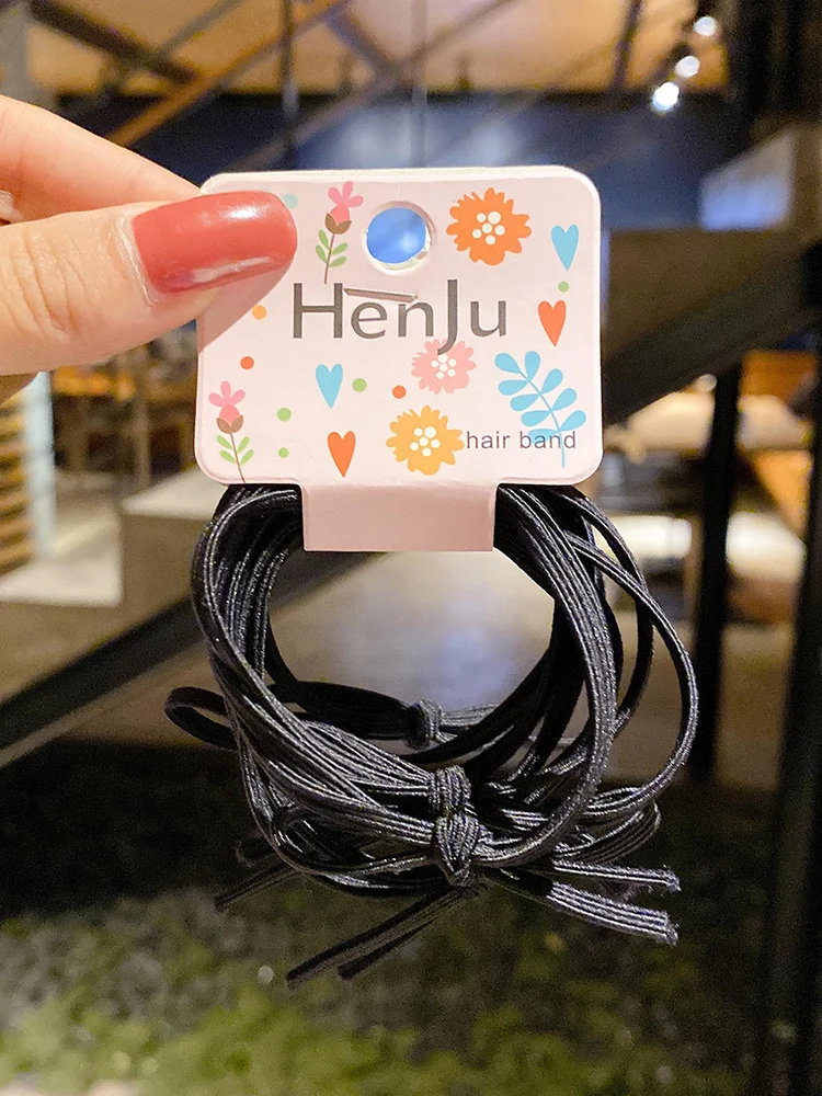 

DISCICI 2021 New Spring Fashion 6 Pieces Of Candy Rubber Band Hairband Headband Women Children's Simple Hair Accessories Band