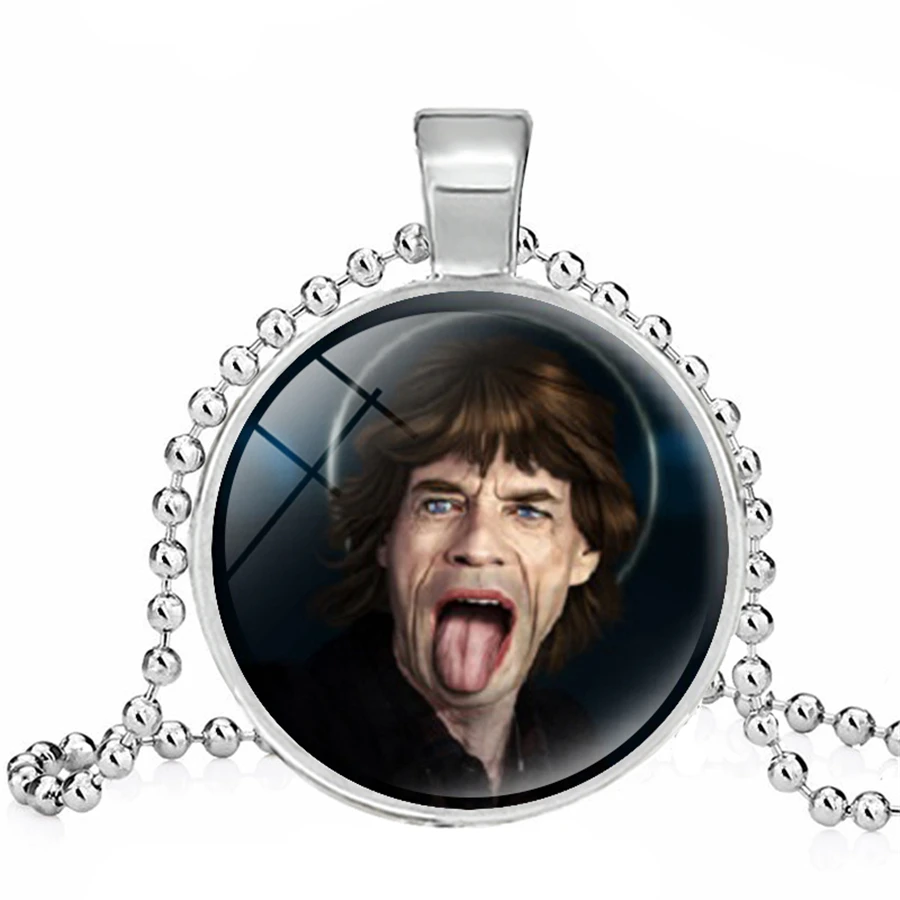 Знаменитая рок-группа ожерелья с Роллинг камушками красный язык Мик яггер