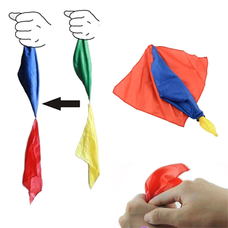 Bufandas de seda de colores para trucos, utillaje para actuaciones de calle, utillaje de escenario, cambio de Color S3C1 S, 1 Uds.-1