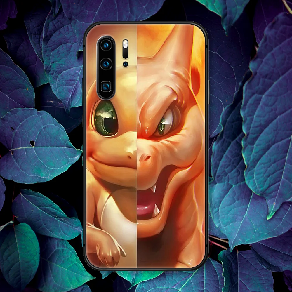 

Pokemons Cool Anime Phone Case For Huawei P Mate Smart 10 20 30 40 Lite Z 2019 Pro black Hoesjes Soft Coque Trend Back Fashion