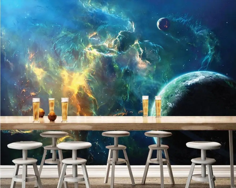 Настенные обои на заказ 3D Фэнтези Вселенная Звездный Галактический фон