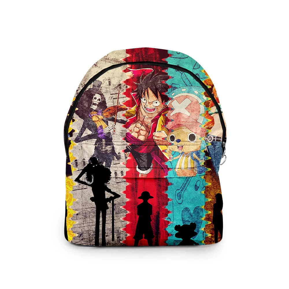 

Hot Anime One Piece backpack Fashion Design school backpacks for teenagers Boys/Girls Student Bags multifunction travel Bag