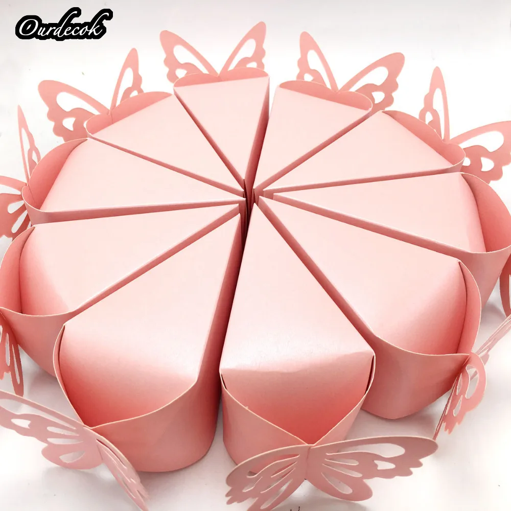 50 штук декупаж бабочка коробка для торта и конфет бумажные коробки шоколада