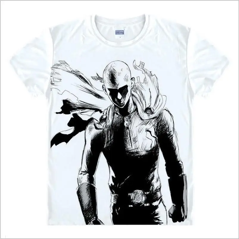 Аниме Футболка one punch man Man Hero Saitama Oppai One Punch MAN Genos brother футболка новая модная