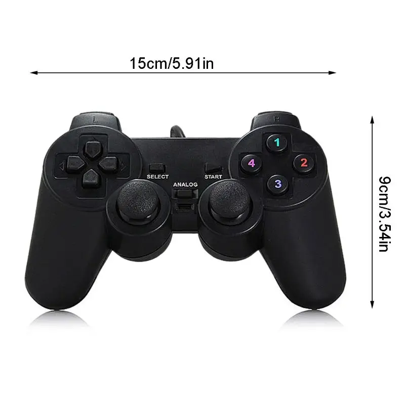 USB Wired Gamepad Joystick Single/Double Vibration Joypad Game Controller Handle for PC Laptop Computer Win7/8/10/XP/Vista | Электроника