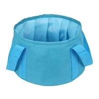 outdoor camping travel 12l folding basin portable wash foot bucket water bag outdoorwater bag