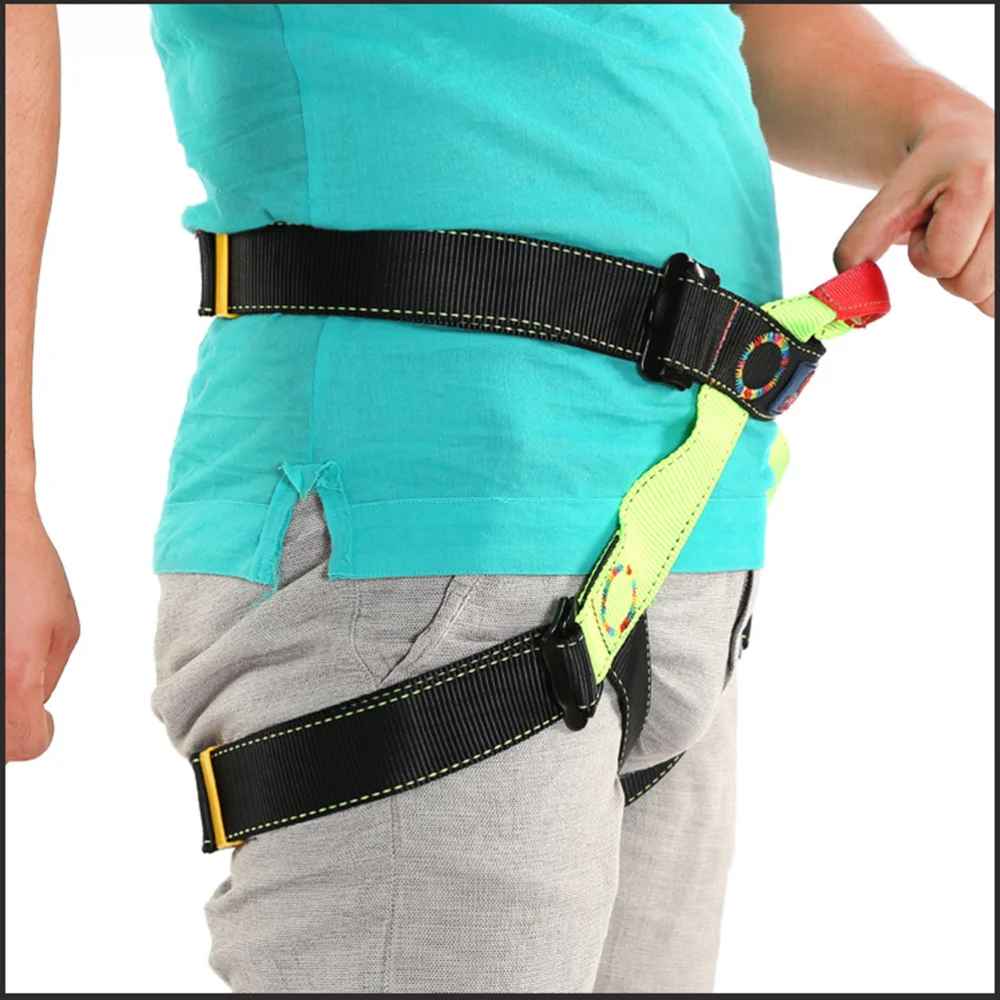 

Professional Climbing Harness Safety Seat Sitting Bust Belt Mountaineering Rappelling Fall Arrest Protection Equipment (Gre