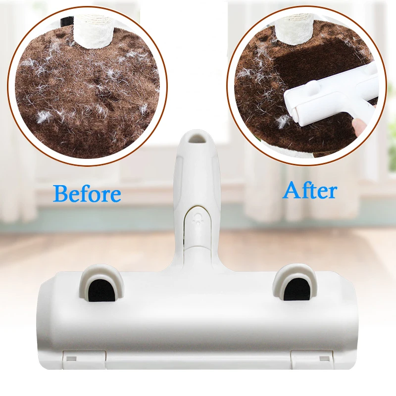 Многоразовый валик для удаления шерсти собак двусторонняя щетка чистки ковров
