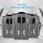 Автомобильный радар-детектор V9, 16 полос голосового оповещения, антирадар с обнаружением сигнала, светодиодный дисплей, система тестирования скорости автомобиля на 360 градусов, 12 В