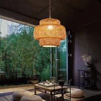 chinese hand knitted bamboo pendant lights bedroom chandelier dining room bamboo lantern restaurant hanging lamps for ceiling