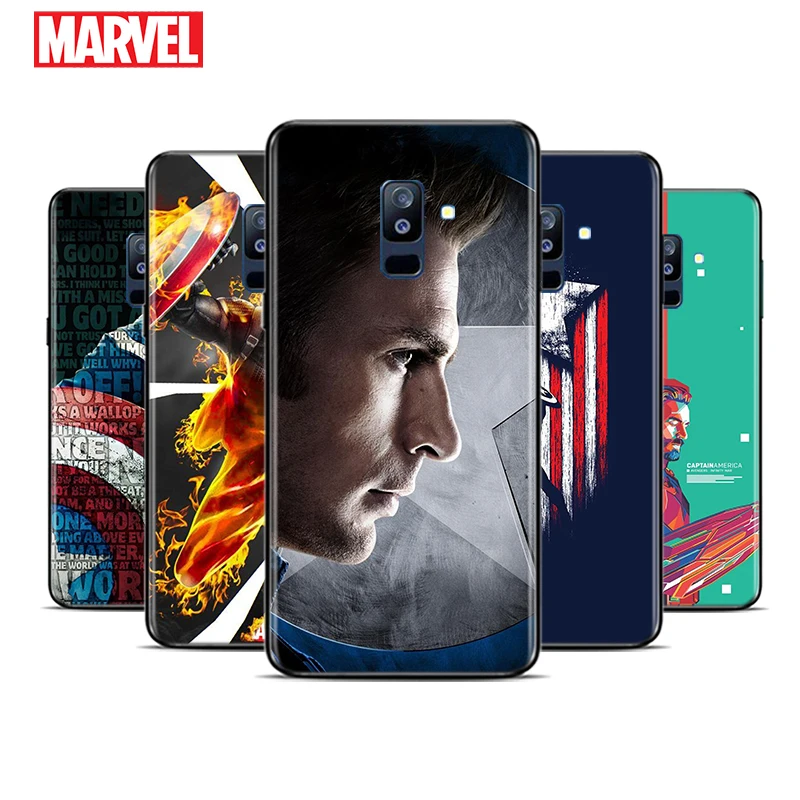 

Marvel Captain America Superhero For Samsung Galaxy A9 A8 Star A8S A7 A6 A6S A5 A3 Plus 2018 2017 2016 A750 Black Phone Case