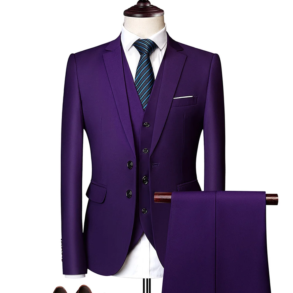 

Wonderful Groom Male Wedding Prom Suit Green Slim Fit Tuxedo Men Formal Business Work Wear Suits 3Pcs Set (Jacket+Pants+Vest)