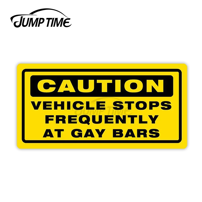 

Jump Time 13cm x 6cm Car Sticker Vehicle Sideways Traffic Signs Warning Trunk Window Windshield Wiper Waterproof Vinyl Decor