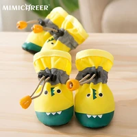 4pcsset shoes puppy soft soled shoes spring summer wear resistant non slip go out to prevent falling cats dog socks booties