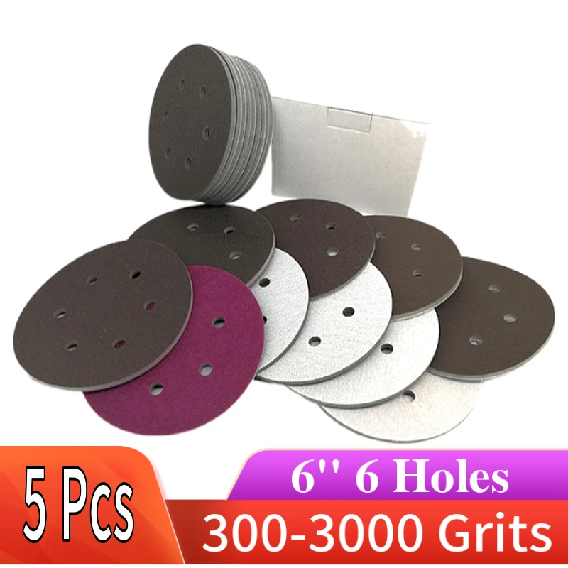 

Керамический фрикционный диск с крючком, 6 дюймов, наждачная бумага с 6 отверстиями для влажной и сухой полировки, 150 мм для полировки и шлифо...