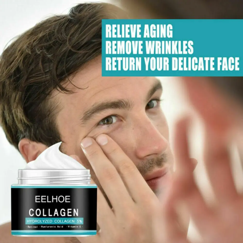 

Men's Face Anti Wrinkle Cream Collagen Retinol Hyaluronic Acid Vitamin E Nutritious Moisture Cream 10/15/20/50g