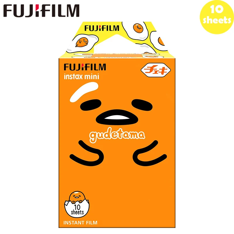 gudetama2 Fujifilm 10 листов звезды полоса ЦУМ черная рамка Миньон мгновенная пленка фотобумага для Instax Mini 8 7s 25 50s 90 9 SP-1 - Color: gudetama2