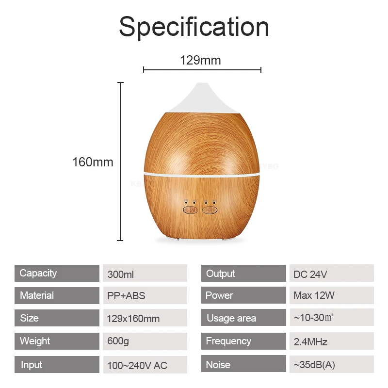 

300ml Air Humidifier Aroma Essential Oil Diffuser LED light air diffuser air purifier aromatherapy diffusers in home