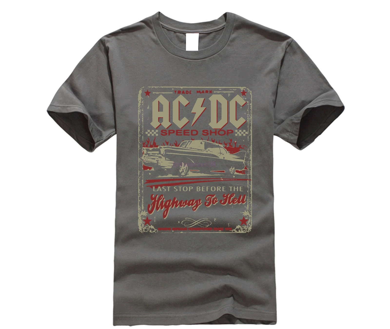Мужская футболка новый модный бренд футболки от Highway To Hell Speed Shop AC_DC с коротким
