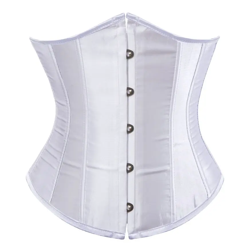

Women Gothic Sexy Satin Underbust Corset Bustier Waist Cincher Slimming Body Shaper Corsets Bustiers Lingerie Top Plus Size