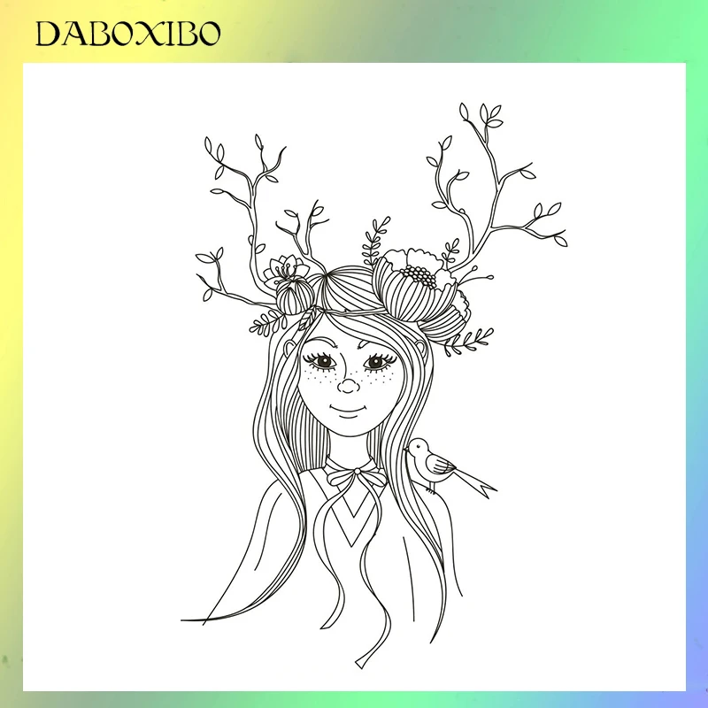 

DABOXIBO Favorite Girl Clear Stamps For DIY Scrapbooking/Card Making/Photo Album Silicone Decorative Crafts13X13