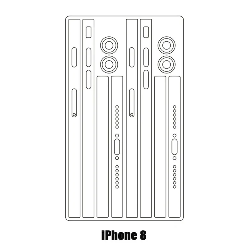 SIANCS 2 шт прозрачная боковая пленка для мобильного телефона для iphone11 8 8plus Xs XSMAX XR Rim защитная пленка ультра-тонкая ТПУ Гидрогелевая пленка - Цвет: for iPhone8
