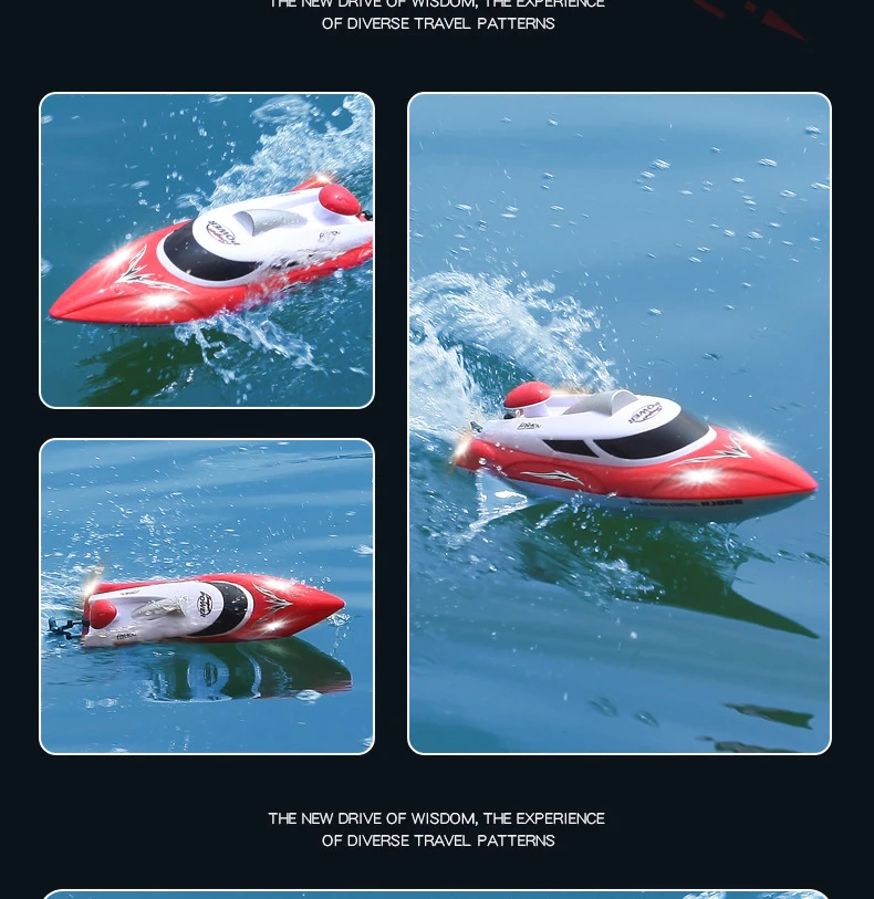 HJ806 Electric RC Boat 35KM/H High Speed Radio Remote Controlled Speedboat Racing Ship Steerable Boats Toy VS Feilun FT012 FT011