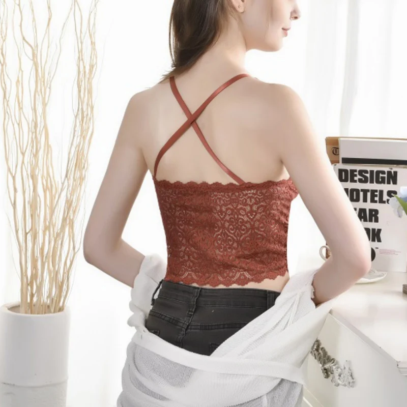 

Lace Bralette For Women French Style Triangle Cup Lingerie Deep V Wireless Underwear Soft Thin Seamless Sexy Lingerie