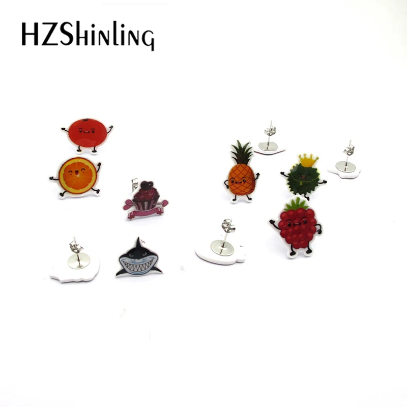 2020 новые модные забавные мультяшные серьги каракули из акриловой смолы в стиле