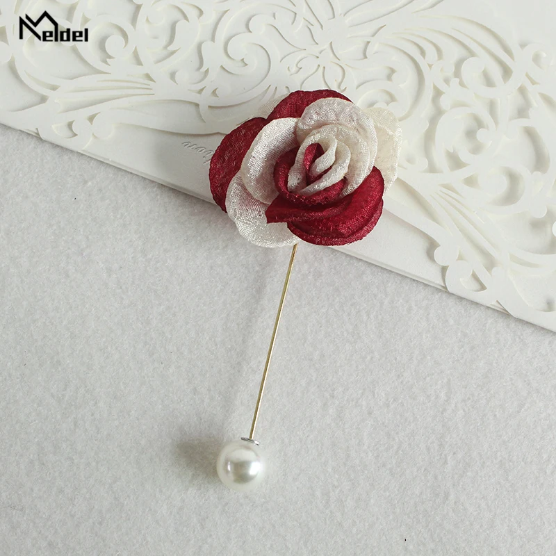 Meldel женская брошь свадебные корсажи и бутоньерки Цветы Ткань Цветок Свадебные