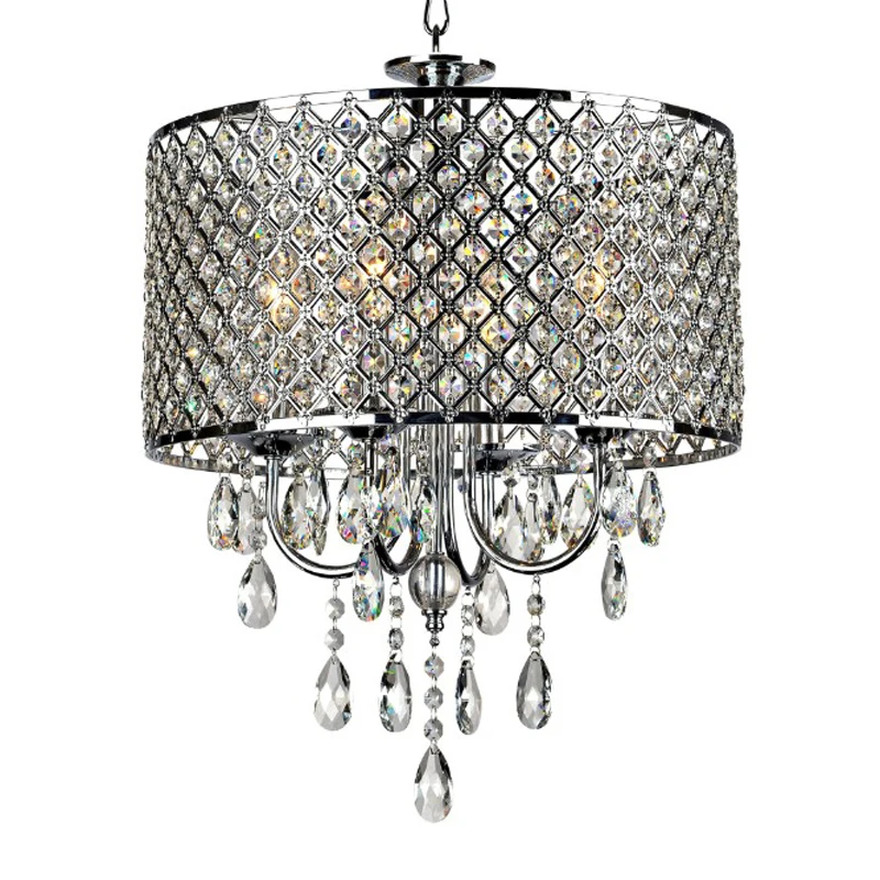 Современный Круглый купол 40 см хрустальное украшение из бисера хромированная