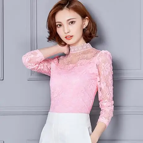 BOho 2020 весенние тонкие кружевные открытые блузки белые черные рубашки со стоячим